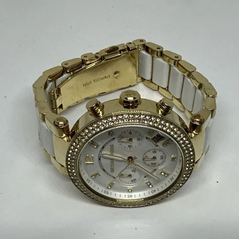 Michael Kors Parker MK6119 Women's Two Tone Analog Dial Quartz Wrist Watch NUL63